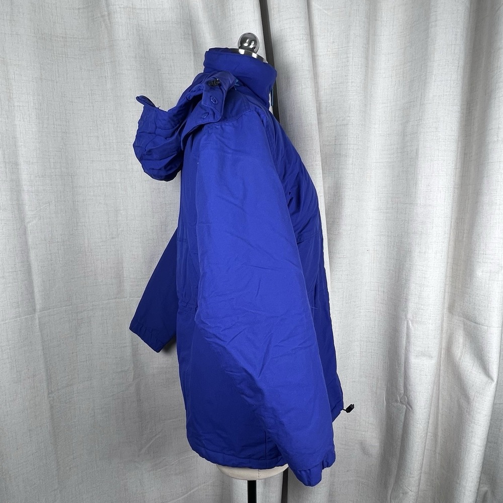 Vintage 90s Patagonia Insulated Parka Coat Jacket Hooded 10 Blue Ski Snow Board - Picture 9 of 15